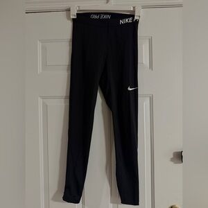 Nike Pro Black Leggings with Iconic Swoosh
